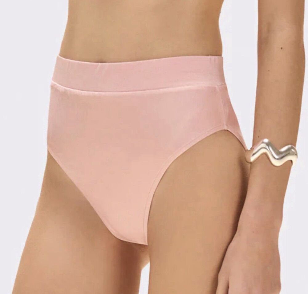 PatBO Lagoa High-waist Bikini Bottom Size Large Sold Out Pink Rose